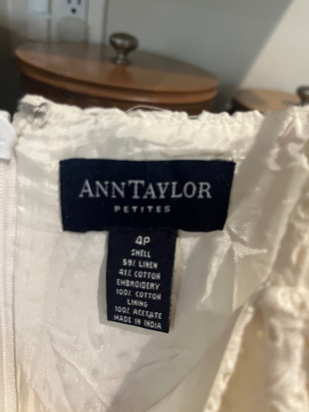 Ann Taylor Eyelet Midi Dress with Spaghetti Straps - Picture 2 of 7